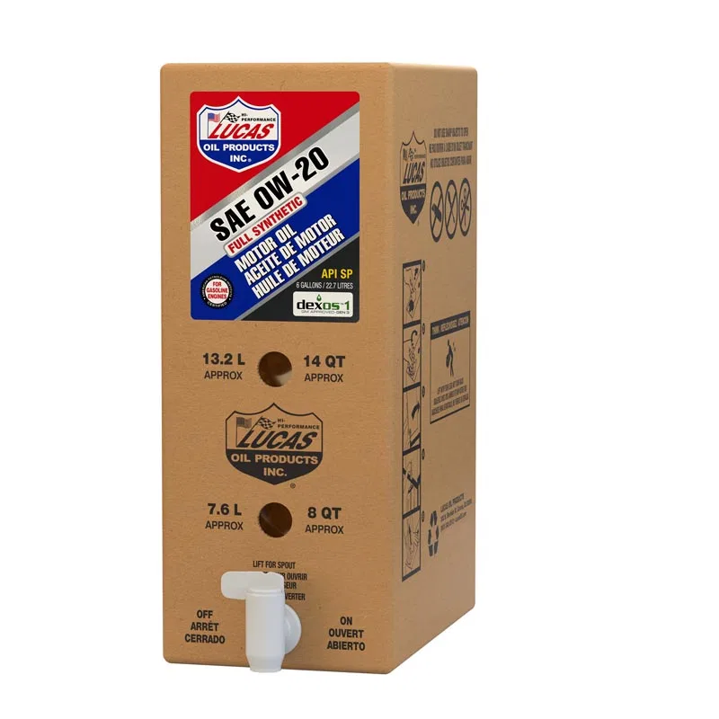 18003 – LUCAS OIL Oil, SAE 0W-20 Synthetic 6 Gallon Bag In Box Single